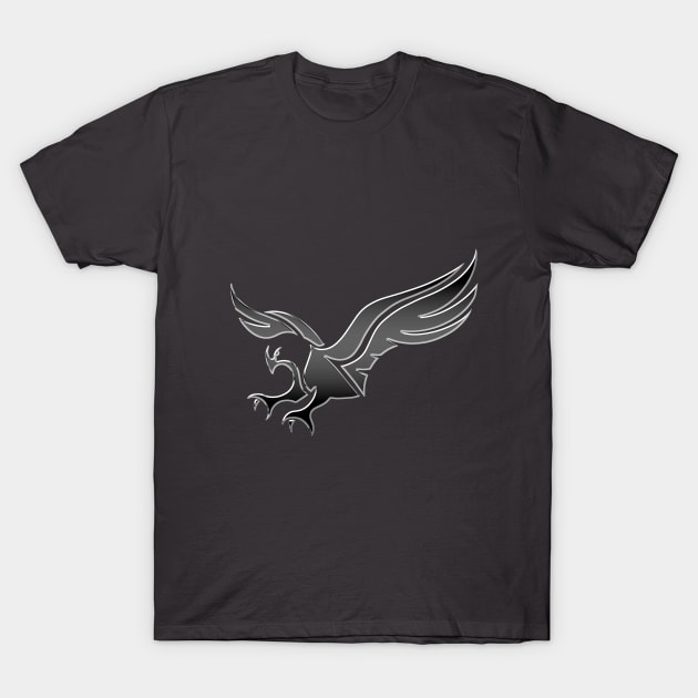 Eagle Animal Wildlife Forest Nature Adventure Chrome Graphic T-Shirt by Cubebox